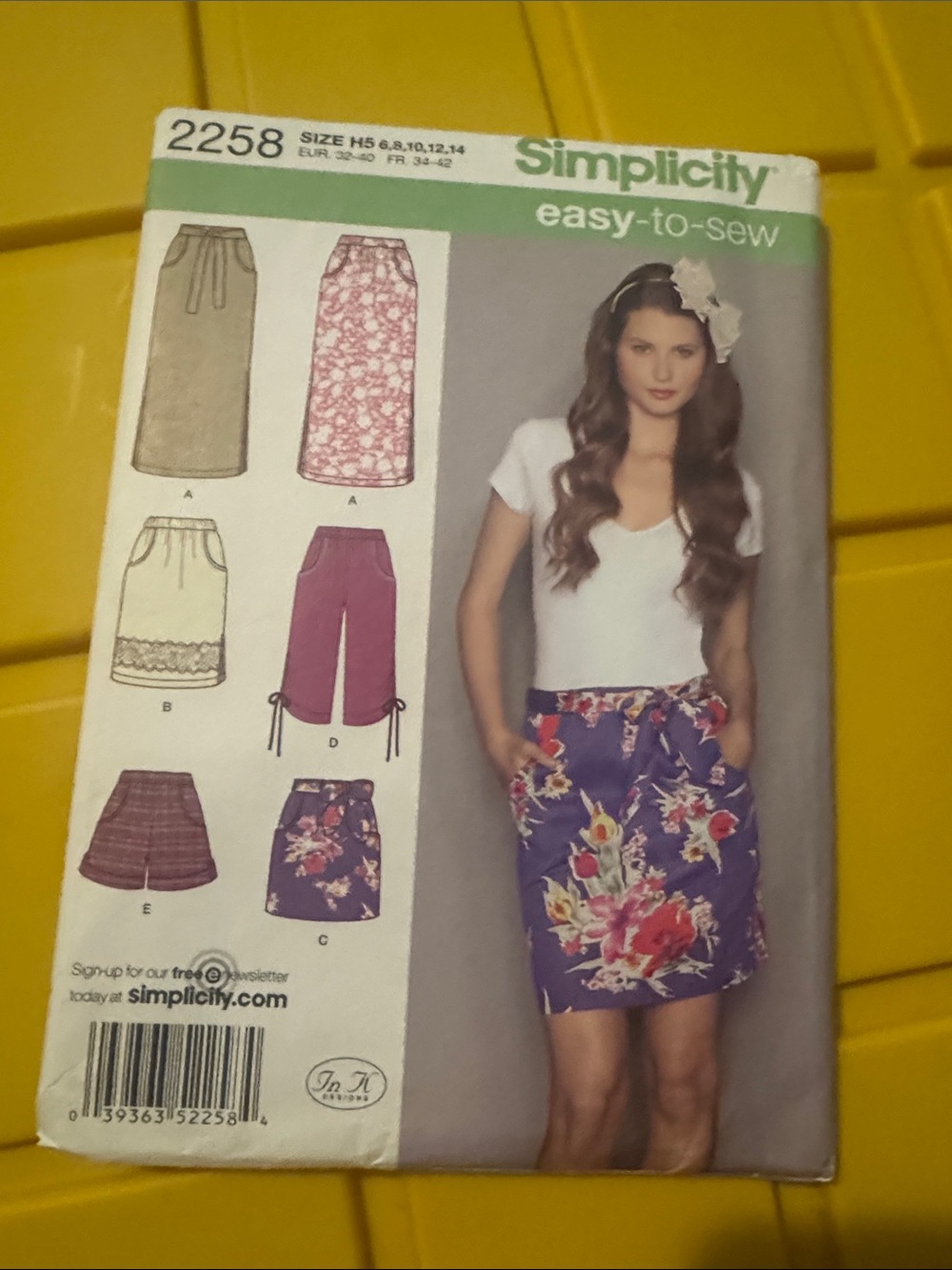 Simplicity Purple Floral Mini Skirt Sewing Pattern